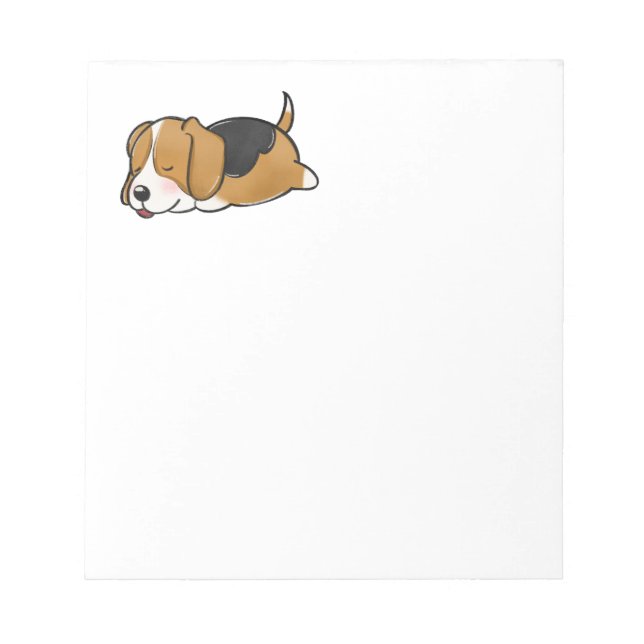 Bloc-note Dessin de couchage beagle (Devant)
