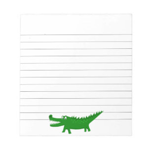 Bloc-note Dessin de crocodile mignon sur papier ligné person