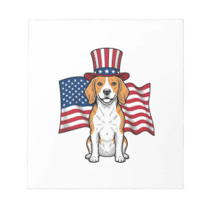 Bloc-note Dessin de gravure vintage de drapeau de chien Beag