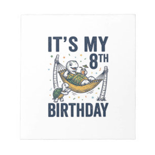 Bloc-note Dessin de hamac de tortue pour 8e anniversaire Gra
