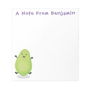 Bloc-note dessin de la patte papaye de Cute kawaii