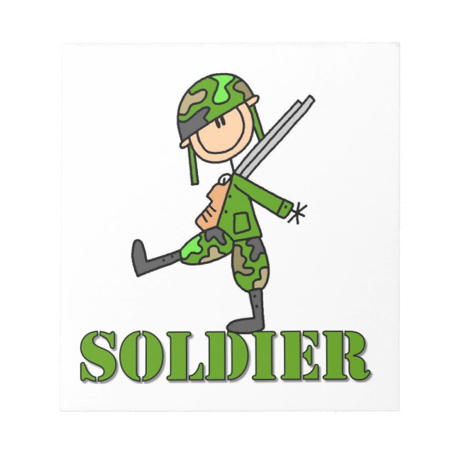 Bloc-note Dessin de soldat bâton (Devant)