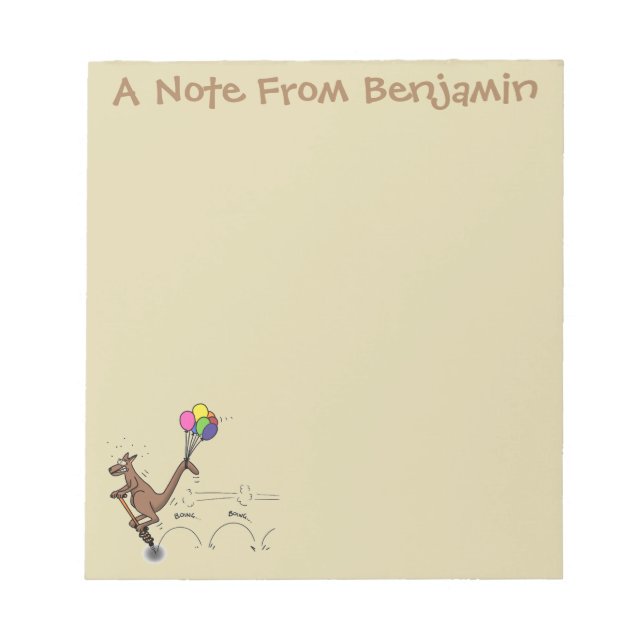 Bloc-note Dessin d'humour australien kangourou (Devant)