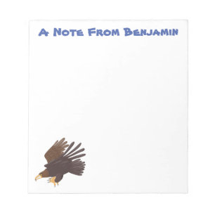 Bloc-note dessin humoristique d'aigle royal