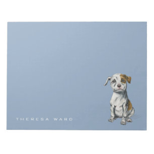 Bloc-note Dessin Pit Bull Puppy   Ajouter Votre Nom