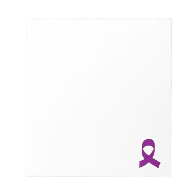 Bloc-note Dessin Ruban Violet Personnalisé (Devant)