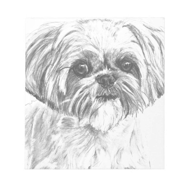 Bloc-note Dessin Shih Tzu (Devant)