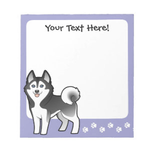 Bloc-note Dessin Sibérien Husky / Malamute d'Alaska
