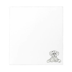 Bloc-note Dessin simple de contour de chien en peluche dalma