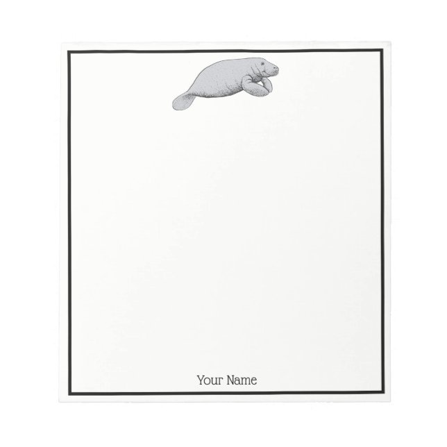 Bloc-note Dessin vintage Manate (Devant)