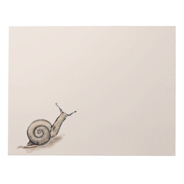 Bloc-note Dessin zen original pastel d'escargot (Devant)