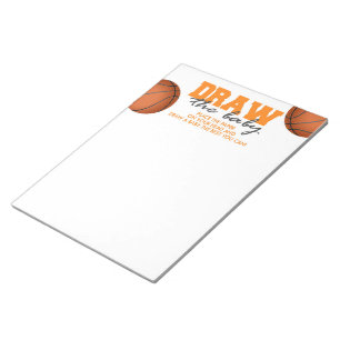 Bloc-note Dessinez le pack de jeu Baby shower de basket-ball