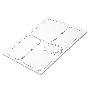 Bloc-note Dessinez vos propres BD et histoire - Modèles blan