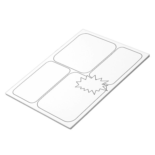 Bloc-note Dessinez vos propres BD et histoire - Modèles blan (Incliné)