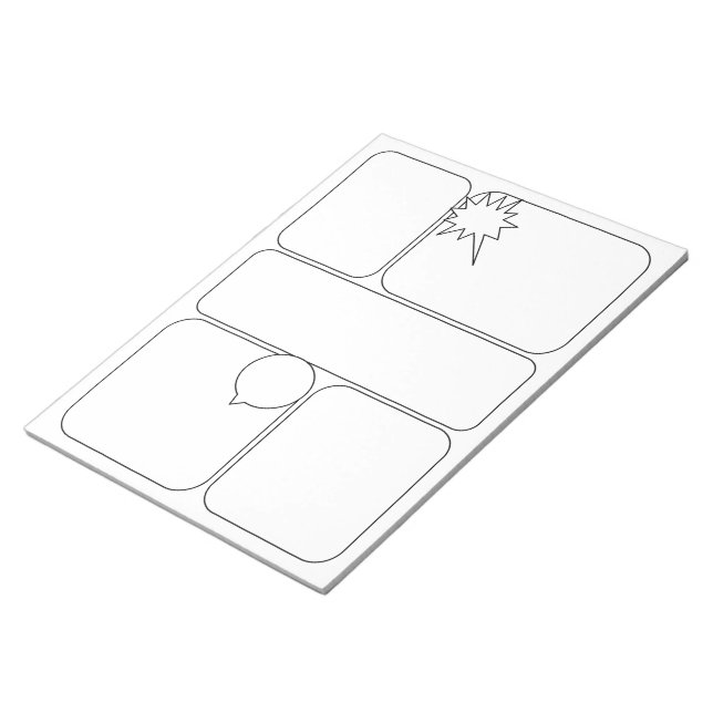 Bloc-note Dessinez vos propres BD Histoire Blank Modèles (Incliné)