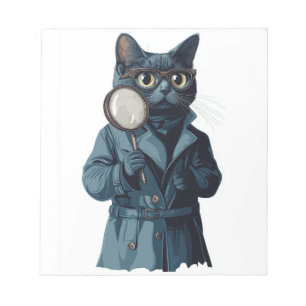 Bloc-note Détective Whiskers � Roman policier drôle de chat
