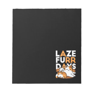 Bloc-note Détendez-vous Art Chat - 'Laze Furr Days' pour les