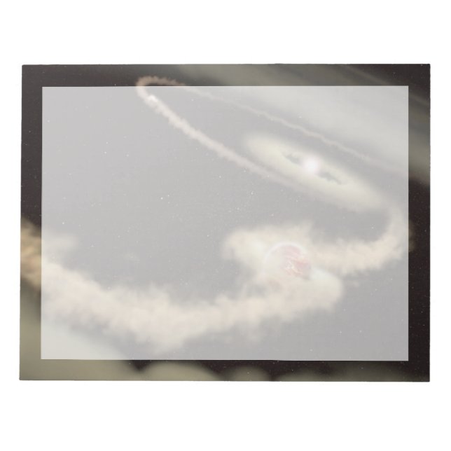 Bloc-note Deux Exoplanètes Géantes De Gaz Orbitant Une Jeune (Devant)