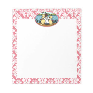 Bloc-note Deux Labradors jaune et maman