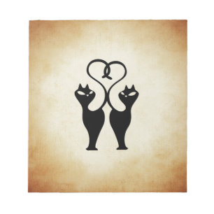 Bloc-note Deux silhouettes de chats