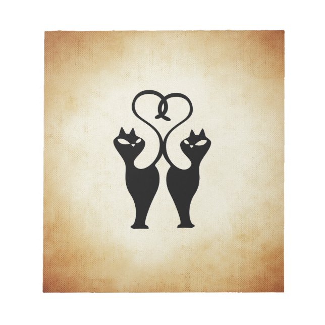 Bloc-note Deux silhouettes de chats (Devant)