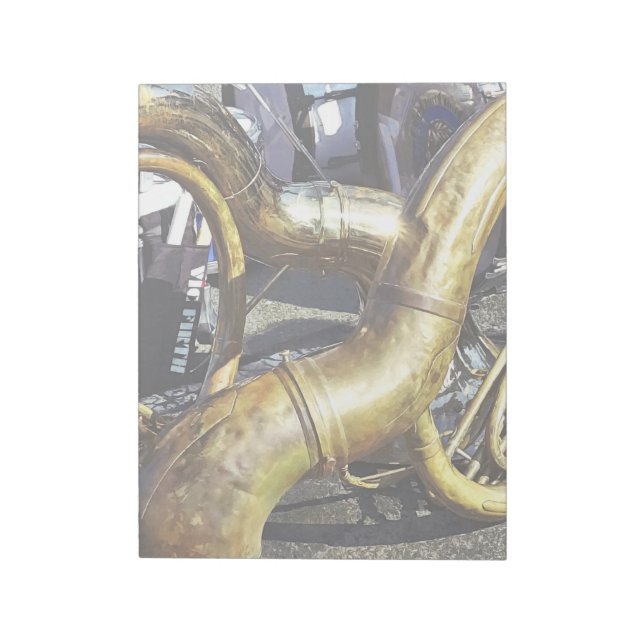 Bloc-note Deux Sousaphones Et Tambours (Tourné)