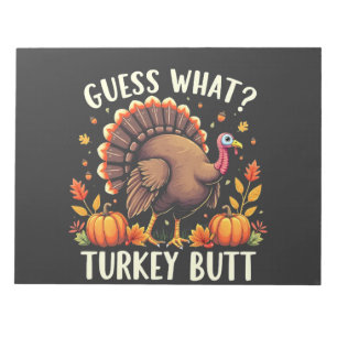 Bloc-note Devinez Quoi ? Turquie Mais Thanksgiving Drôle