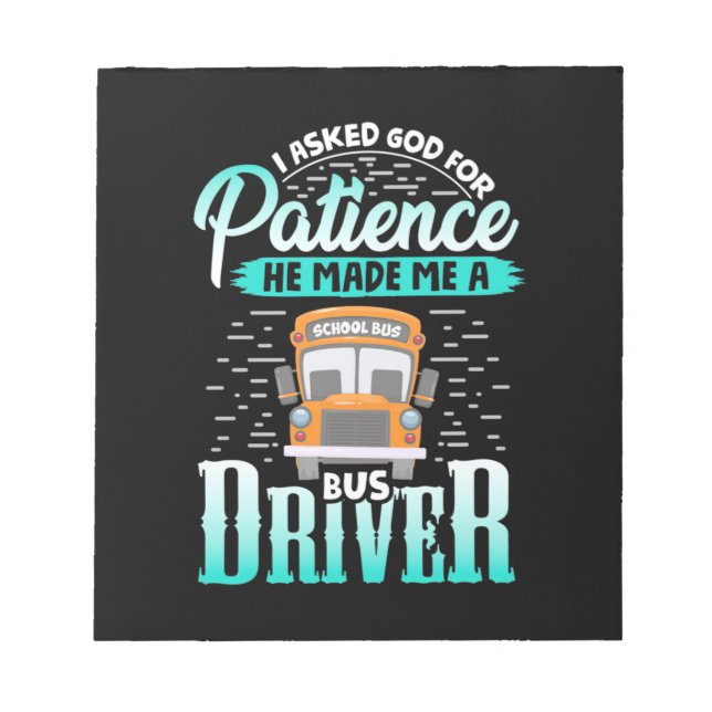 Bloc-note Dieu M'A Fait Conduire Un Bus (Devant)