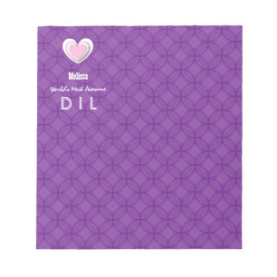Bloc-note DIL Awesome Daughter-in-Law Purple and Pink Z602D