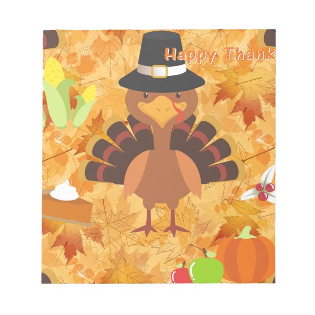 Bloc-note dinde bon thanksgiving (Devant)