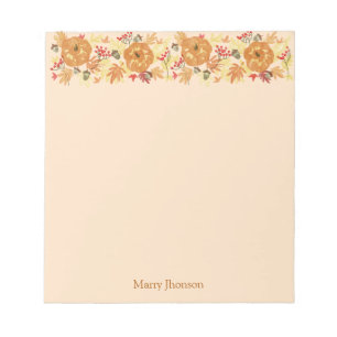 Bloc-note Dîner Citrouille Thanksgiving