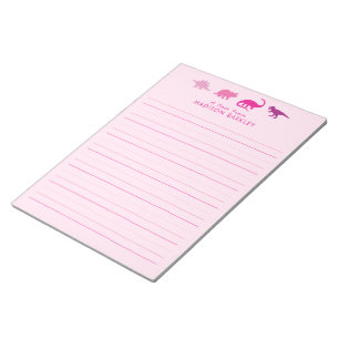 Bloc-note Dinosaures roses Cute Kid's Dino Stationnel Notepa