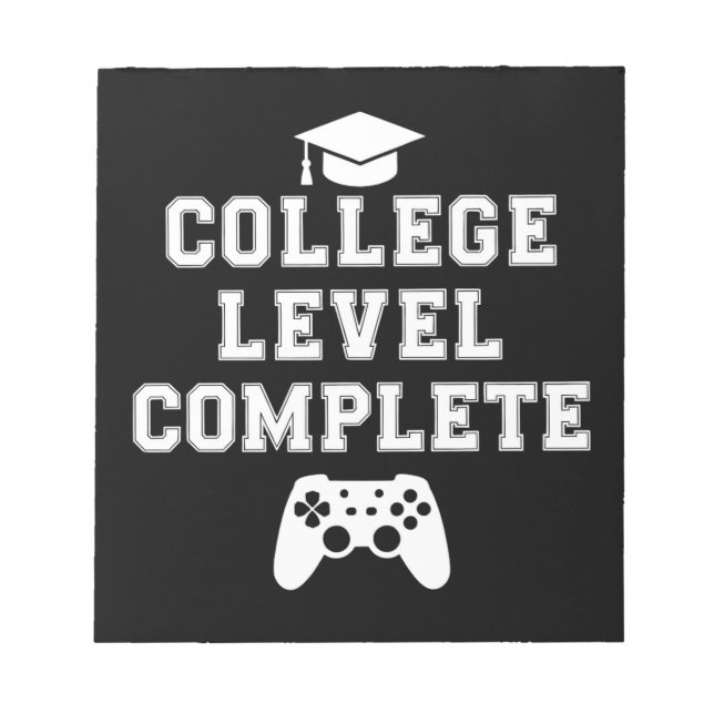 Bloc-note Diplômé de niveau universitaire Joueur de jeux vid (Devant)