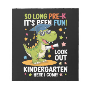 Bloc-note Diplômé de pré-maternelle maternelle dinosaure T R