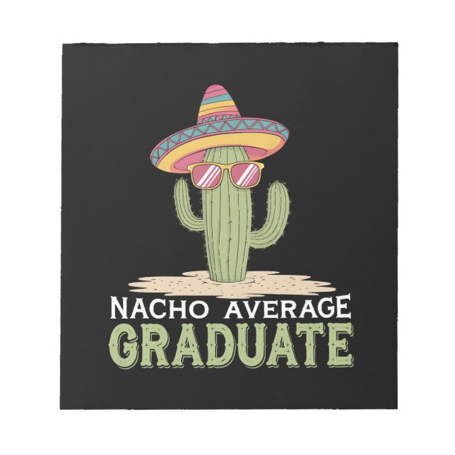 Bloc-note Diplômé Moyen Nacho Cactus Diplômé Mexicain (Devant)
