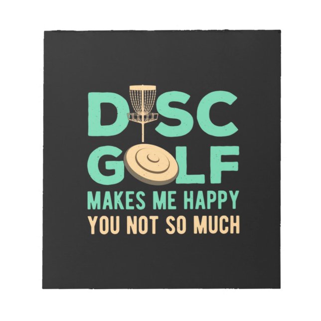 Bloc-note Disc Golf Makes Me Happy (Devant)