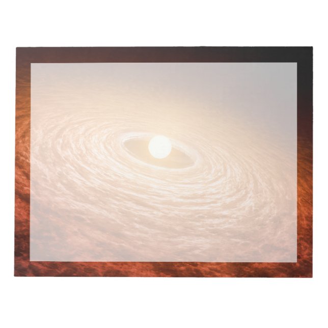 Bloc-note Disque De Matériel Autour De Star Fu Orionis. (Devant)