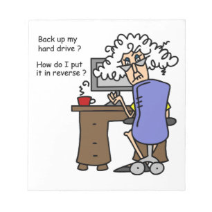 Bloc-note Disque Dur Sauvegarde Humoristique