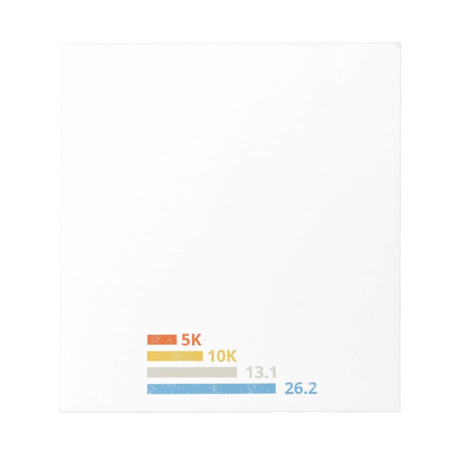 Bloc-note Distances de course I - 5K 10K 13,1 26,2 Marathoni (Devant)