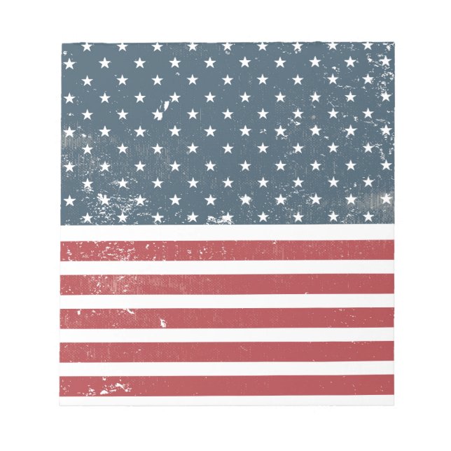 Bloc-note distressed american flag (Devant)
