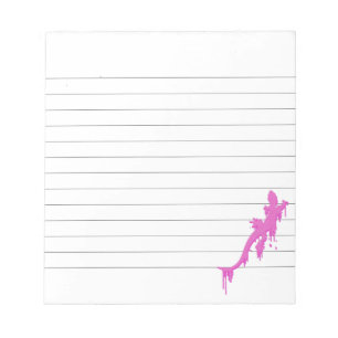 Bloc-note Distressed Pink Salamander With Paint Drip Lined