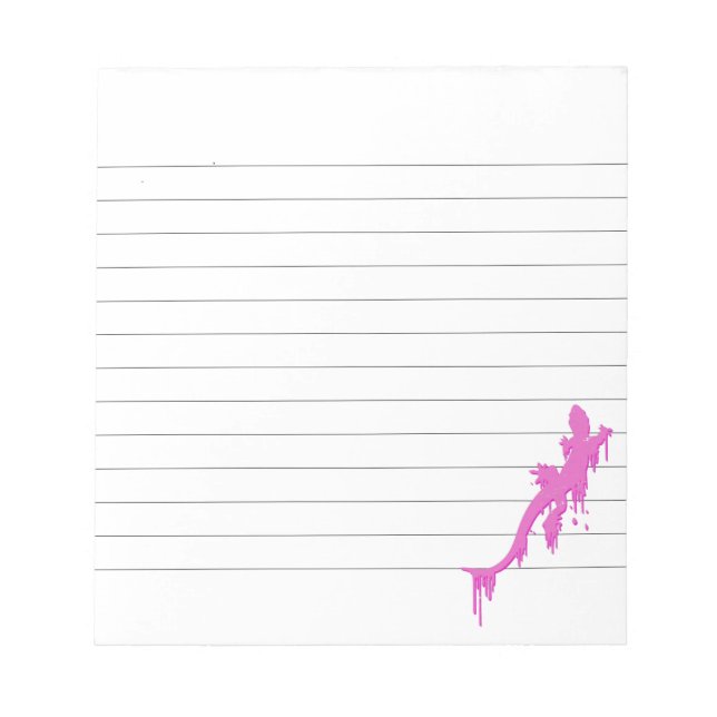 Bloc-note Distressed Pink Salamander With Paint Drip Lined (Devant)