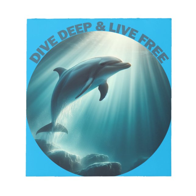 Bloc-note Dive Deep Live Dolphin gratuit (Devant)