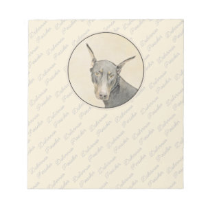 Bloc-note Doberman Pinscher Peinture - Art Chien original