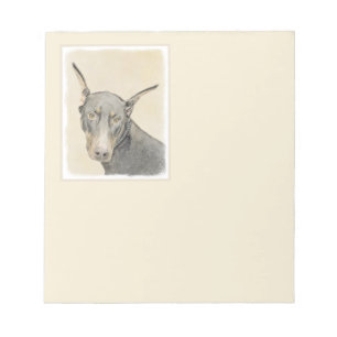 Bloc-note Doberman Pinscher Peinture - Art Chien original