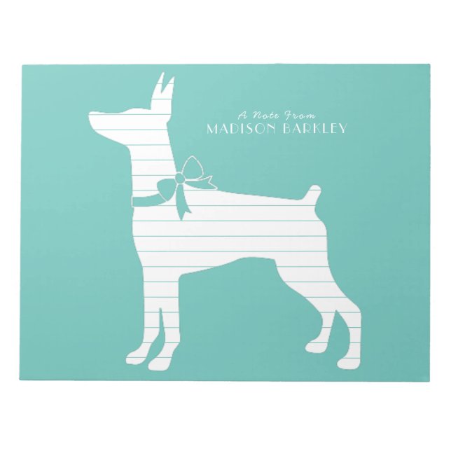 Bloc-note Dobermann Pinscher Chien Chien Puppy Dobie (Devant)