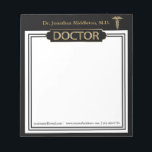 Bloc-note Doctor - Black and Gold Notepad<br><div class="desc">Doctor Notepad ready for you to personalize. 📌If you need further customization, please click the "Click to Customize further" or "Customize or Edit Design"button and use our design tool to resize, rotate, change text color, add text and so much more.⭐This Product is 100% Customizable. Graphics and / or text can...</div>