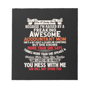 Bloc-note Don comptable   Magnifique maman comptable