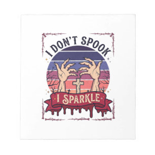 Bloc-note Don Spook Sparkle Mains de Zombie Halloween Sang_1
