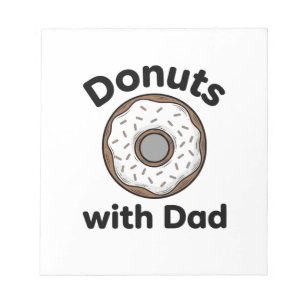 Bloc-note Donuts avec Papa Design de T-shirt de Donut Vintag